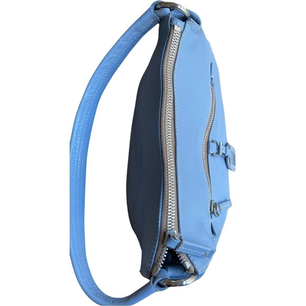 Prada Vitello Daino Blue Leather Hobo Bag - Picture 9 of 14